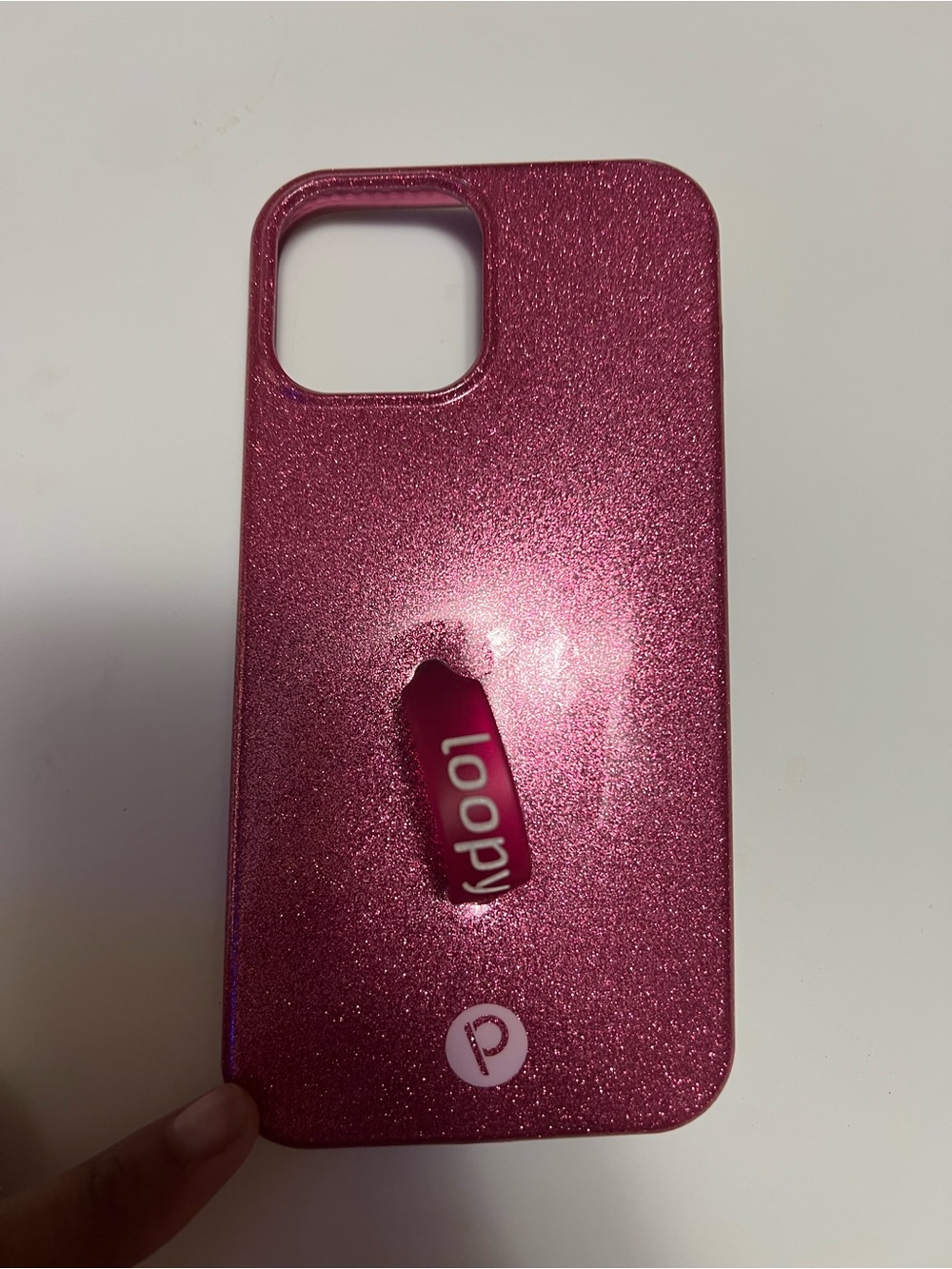 Loopy Case Pink Glitter Phone Case with Integrated Loop